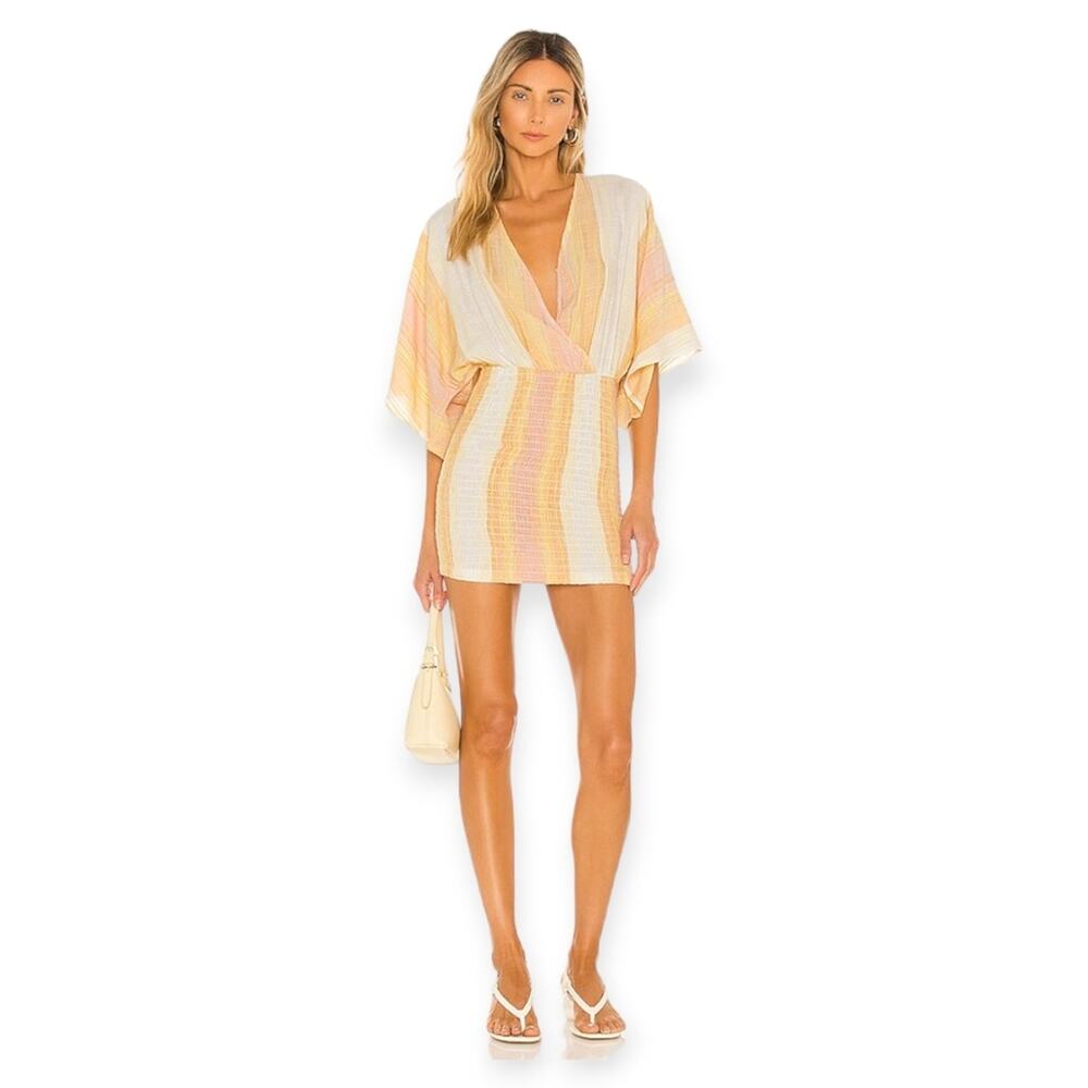 NWT L*Space Alixandria Stripe Smocked Dress